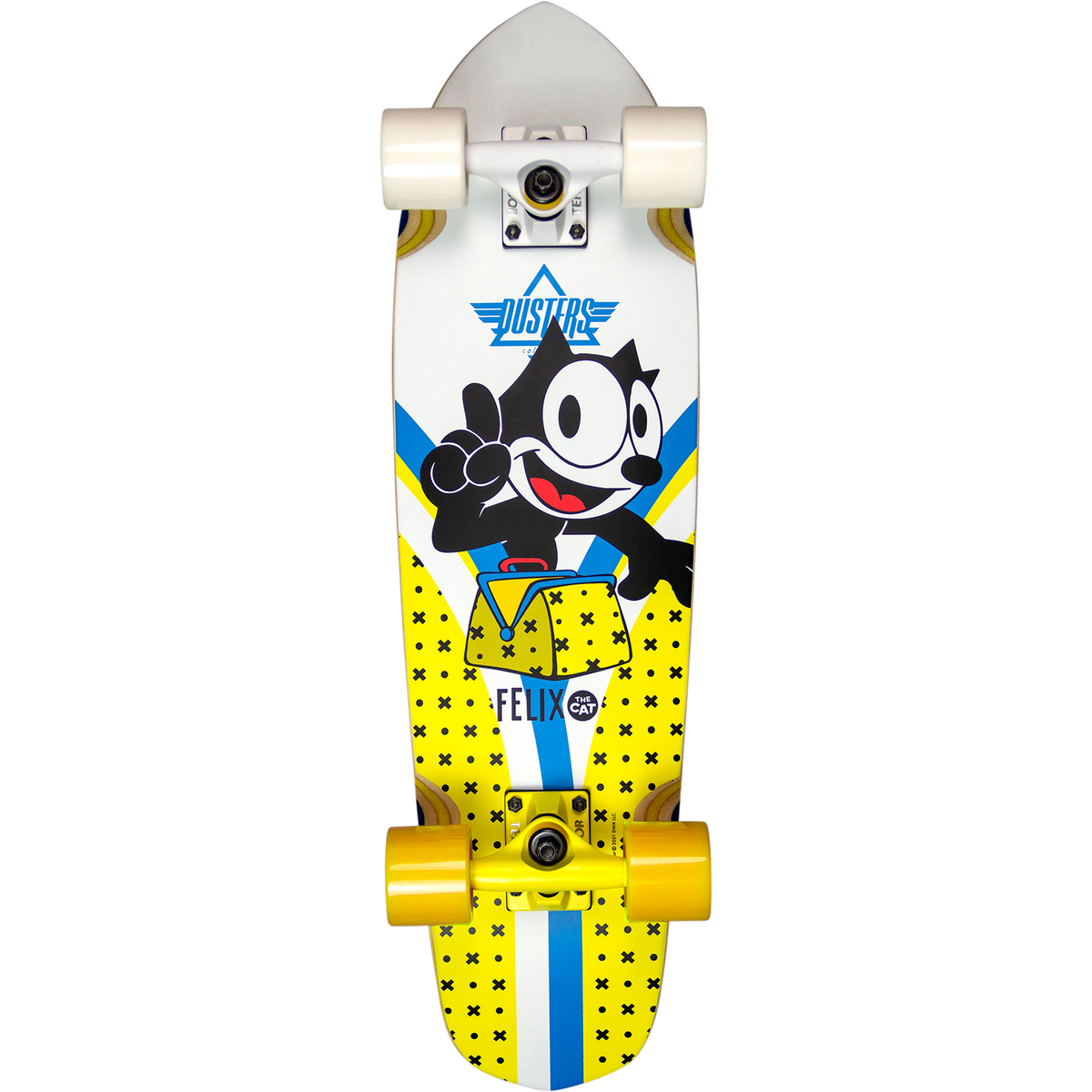 DUSTERS // FLASHBACK FELIX CRUISER COMP-28" YELLOW + WHITE