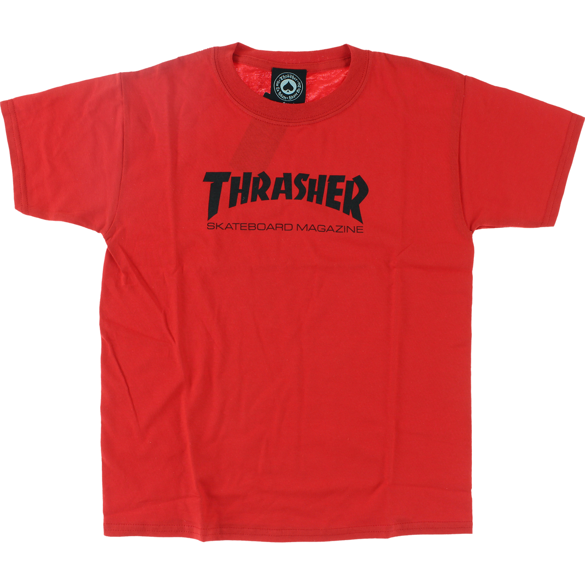 THRASHER MAG LOGO YTH SS M-RED