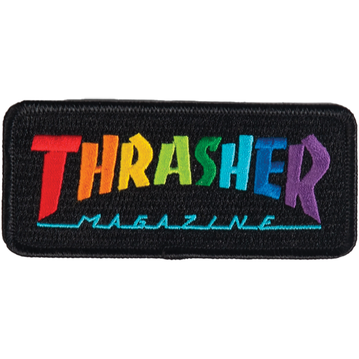 THRASHER RAINBOW MAG PATCH BLACK