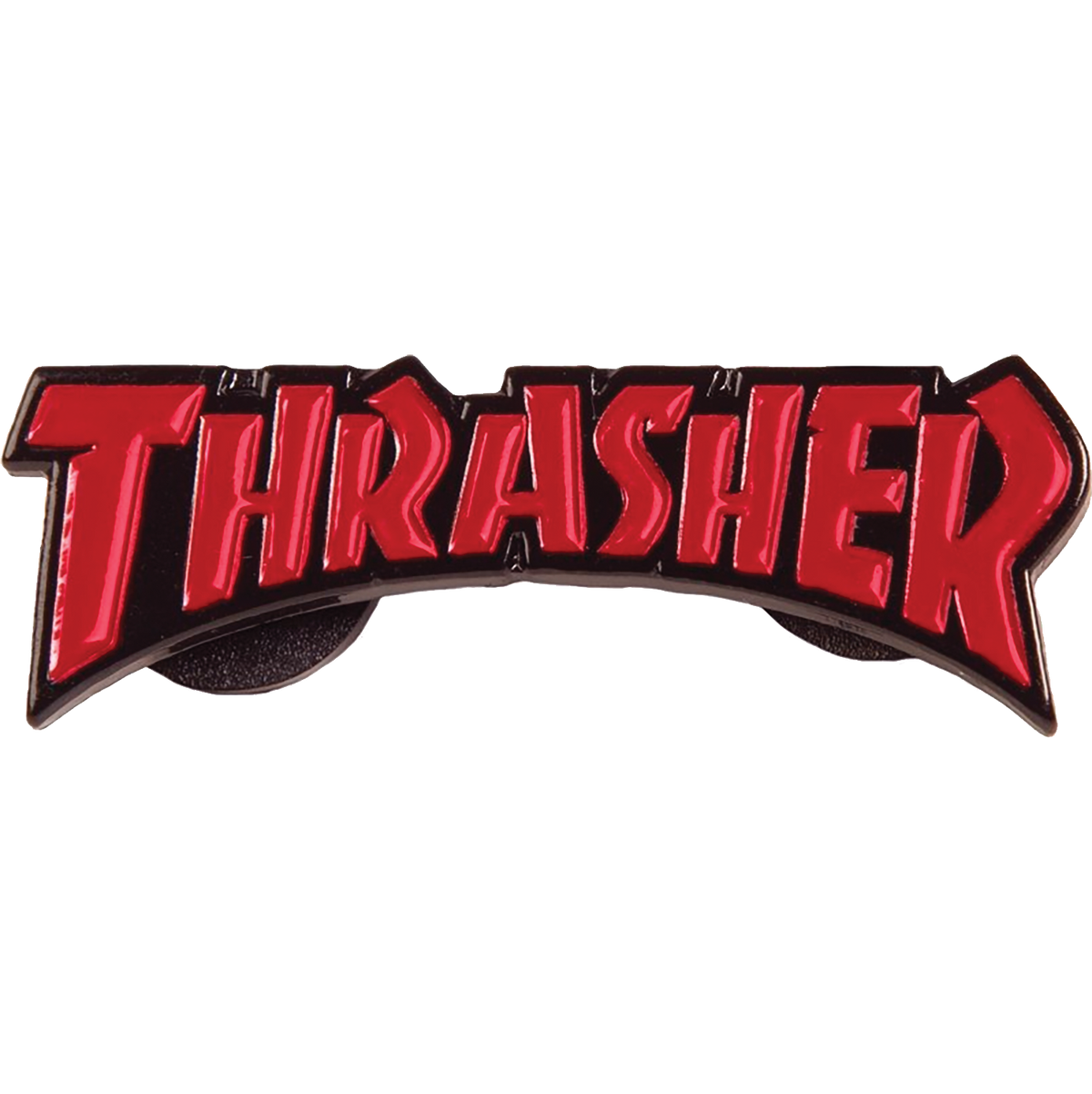 THRASHER LOGO LAPEL PIN RED/BLK